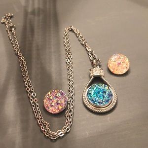 Snapituppittsburgh silver necklace w three snaps